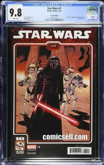 Star Wars (2025) #1 #1 Chris Sprouse The Force Awakens 10th Anniversary Variant CGC Graded